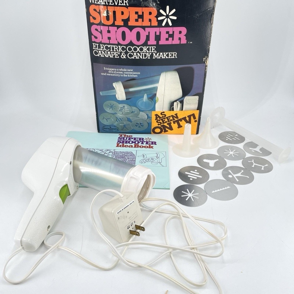 Wear Ever Super Shooter Electric Cookie Maker Press 70001 Boxed WORKS VIDEO